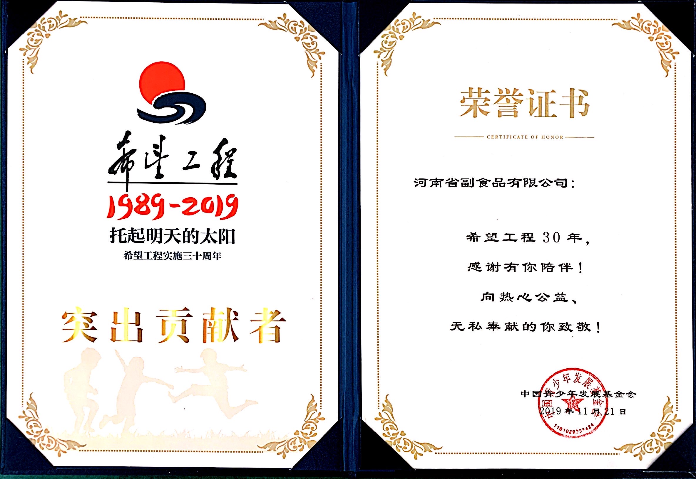希望工程30周年突出貢獻者