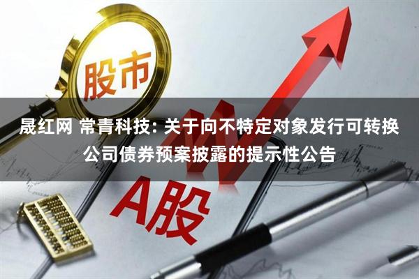 晟红网 常青科技: 关于向不特定对象发行可转换公司债券预案披露的提示性公告