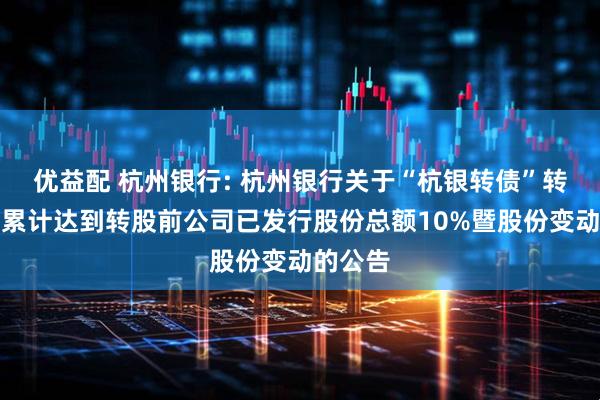 优益配 杭州银行: 杭州银行关于“杭银转债”转股数量累计达到转股前公司已发行股份总额10%暨股份变动的公告